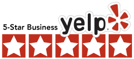 5 stars on Yelp